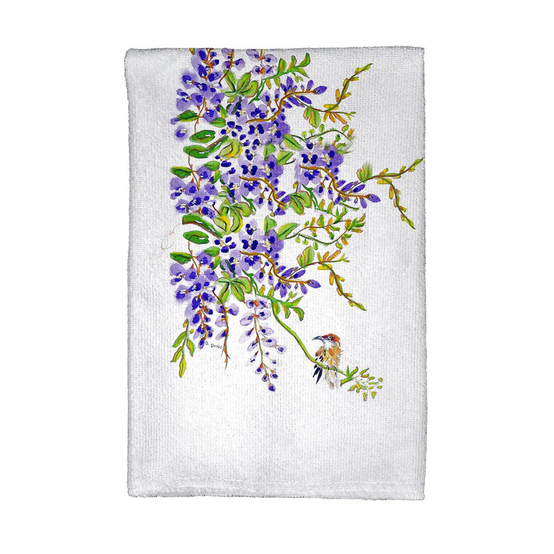 Serviette de thé wisteria et oiseau