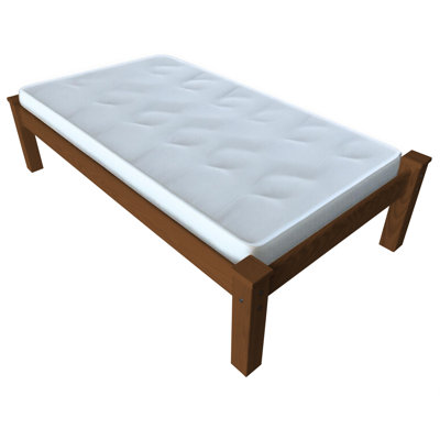Brown Solid Wood Twin Bed Frame