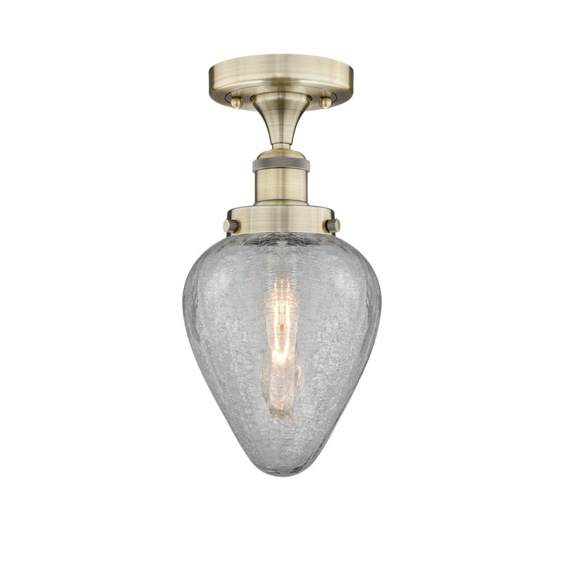 Plafonnier encastré en verre Ameet, Laiton antique