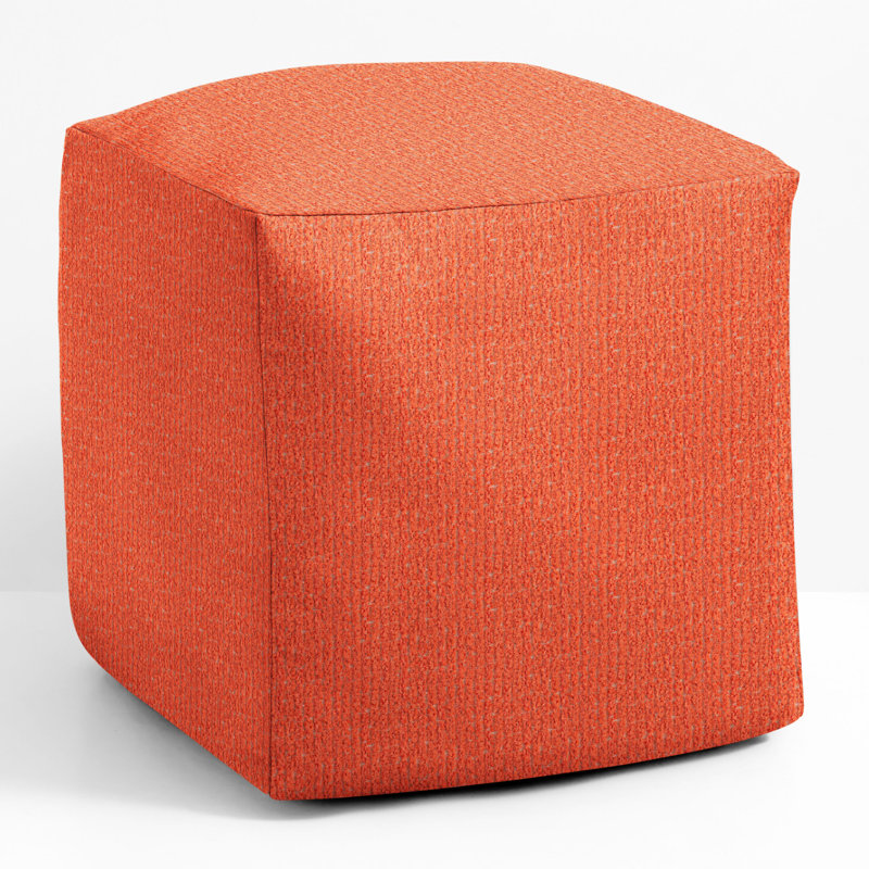 Repose-pieds d'extérieur rembourré avec coussin Sunbrella®, Orange