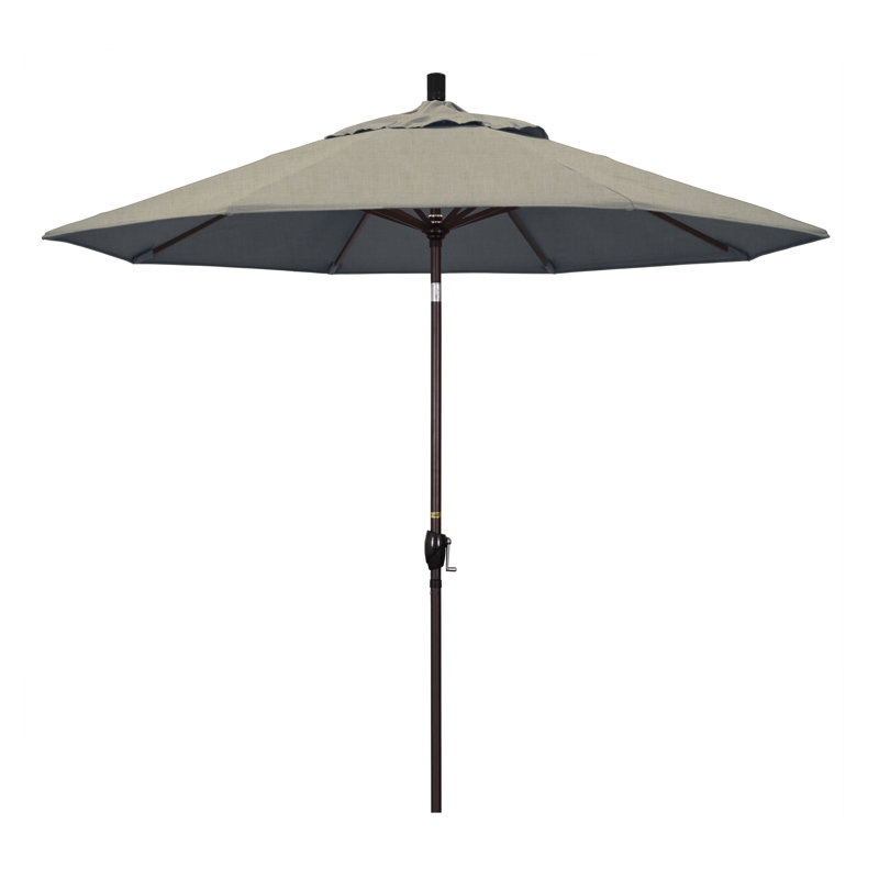 Parasol de marché 9 pi Ayomipo, Sunbrella® à tissage uni palette colombe