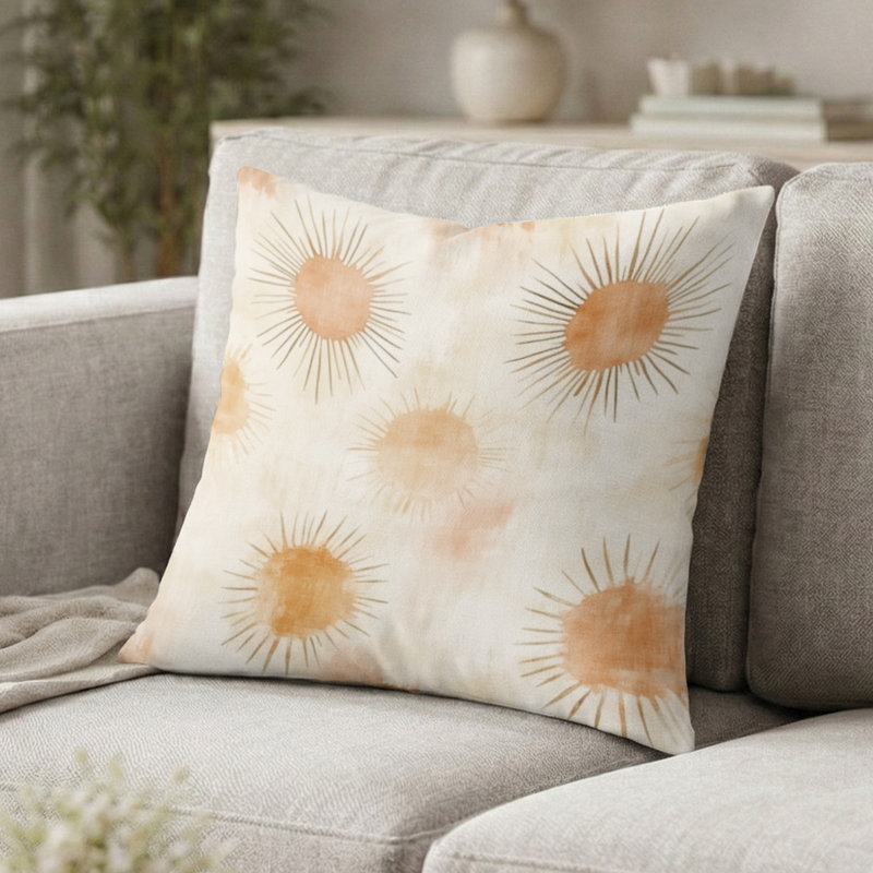 Coussin Starburst - coussin contemporain Boho Boho Sun, H 18 po x l 18 po
