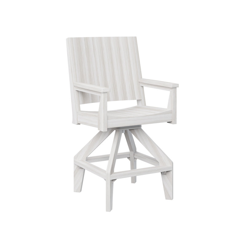 Mayhew Outdoor Bar Stool, Seashell, 25.5"