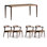 All solid wood multifunctional table set