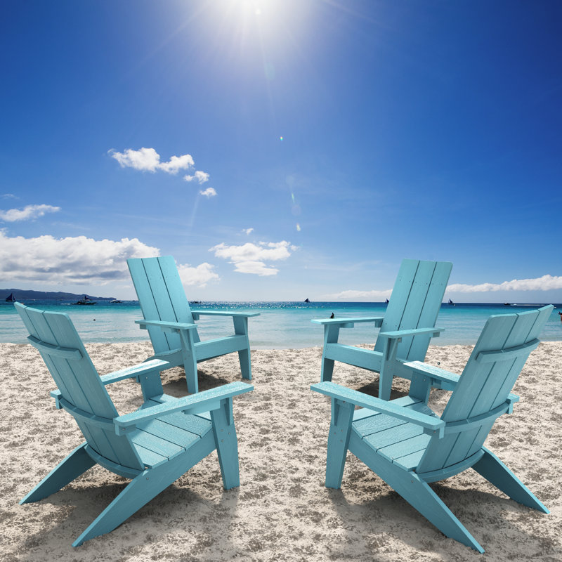 Chaise Adirondack en plastique, Bleu