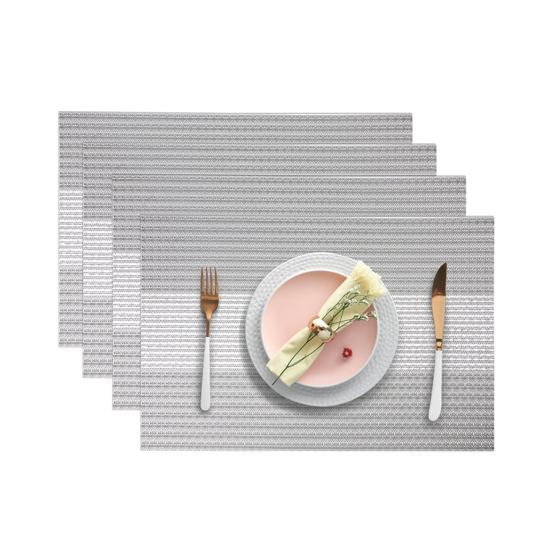 Napperon en vinyle (ensemble de 4), Gris