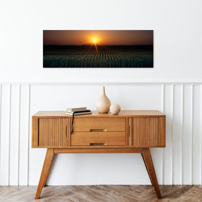Lever du soleil, récoltes, ferme, Sacramento, Californie, États-Unis, paysage contemporain abstrait, art mural