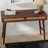 Sedona Cane 45" Semi-Assembled Writing Desk with USB & AC Outlets, Walnut-121601053