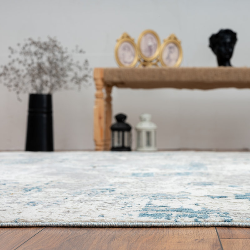 Dinovo Area Rug in Gray, Rectangle 2' x 3'