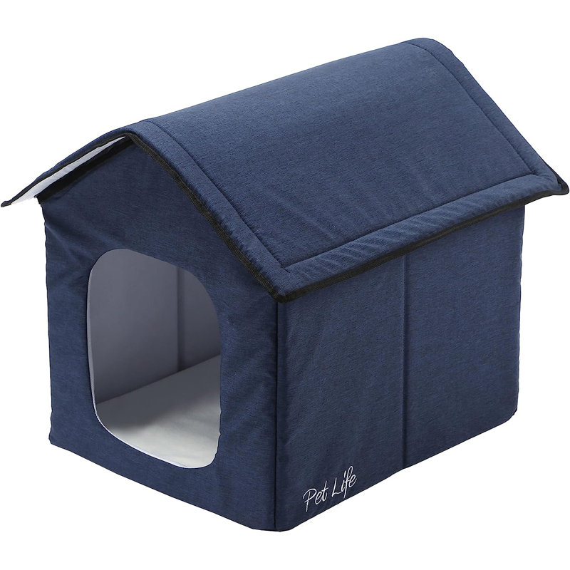Chiot Danesha Hush Dome avec chauffage / refroidissement, L 16,5 po x P 19 po, Bleu