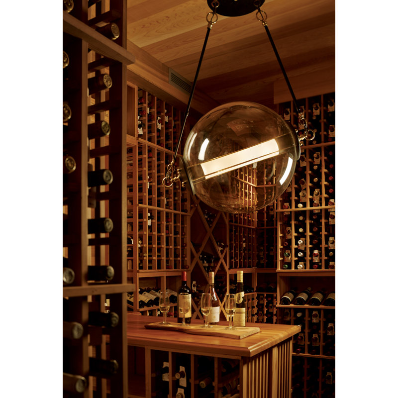 Otto 2 - Light Unique Globe Chandelier, Stainless Steel Mesh, 48.8" H x 28.4" W x 20" D