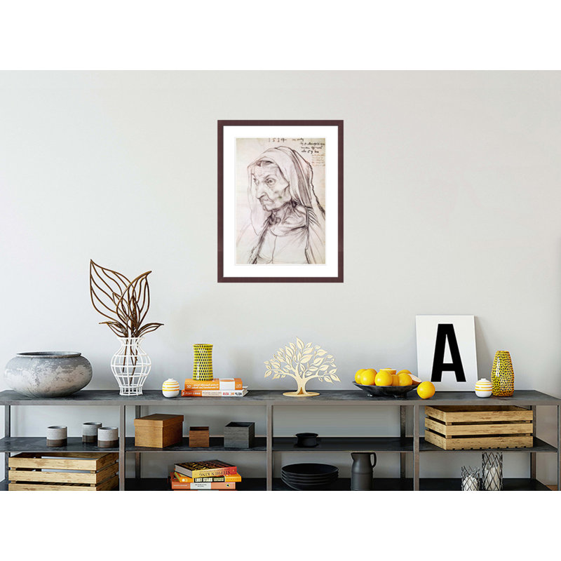Portrait de la mère de l'artiste par Albrecht Dürer, impression giclée sur cadre, H 29,5 po x l 22,83 po