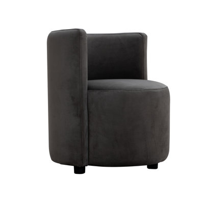 Upholstered Chair With Fabric And Foam Fill - Comfort Dark Grey Modern Accent For Living Area Adds Contemporary Touch