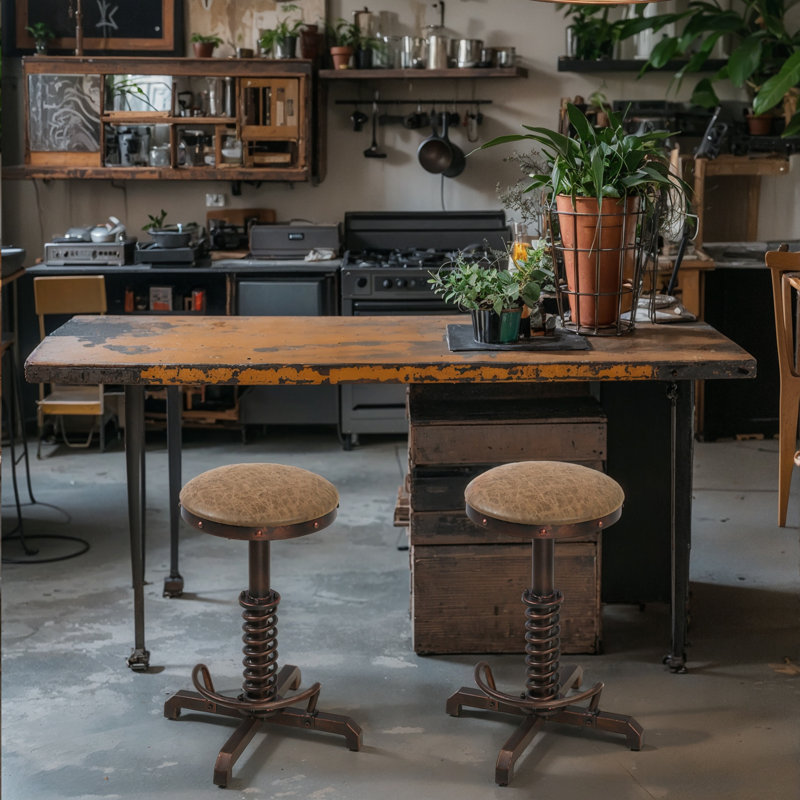 Tabouret de bar réglable en hauteur Kamoryn