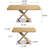 47.25 "-63" Dining Table, Original Wood Color, Seating 4-6 People, Retractable Table, Cross Metal Base And Stainless Steel Tubing(Natural)