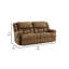 Canapé inclinable en cuir 92 po-289643784