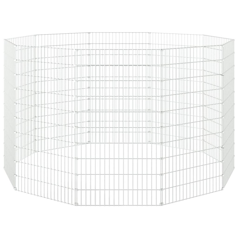 Dehaven Free Range Animal Enclosure 10-Panel 54x80 cm Galvanised Iron, 100cm H x 54cm W