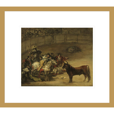 Bullfight Suerte de Varas by Francisco de Goya - Giclee Framed Print
