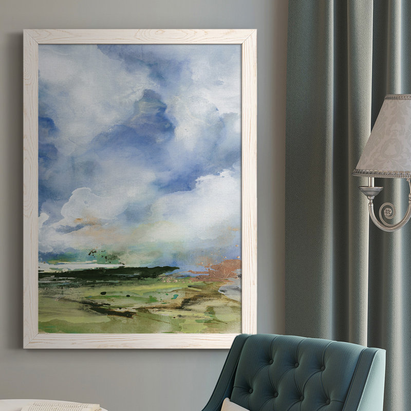 Tren Stockholm Spring Air II, reproduction d'art sur toile, Cadre blanc, H 37,5 po x l 27,5 po x P 1 po