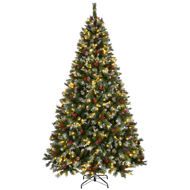 Arbre de Noël artificiel à charnière en pin pré-décoré 9 pi