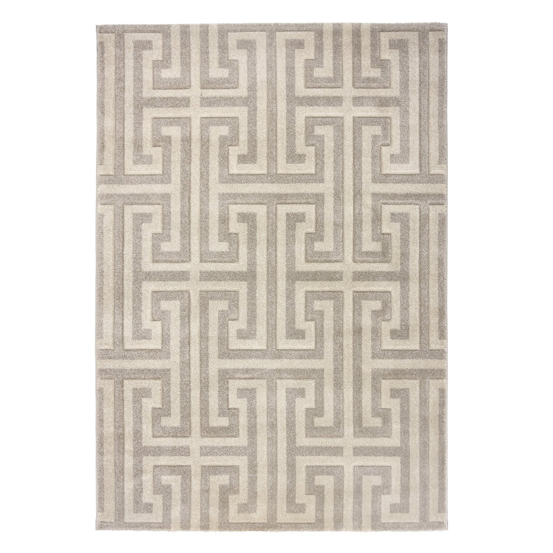 Greek Key Beige Light Vision Rug, Rectangle 160 x 230 cm