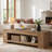Solid Wood Low Console Entryway Table