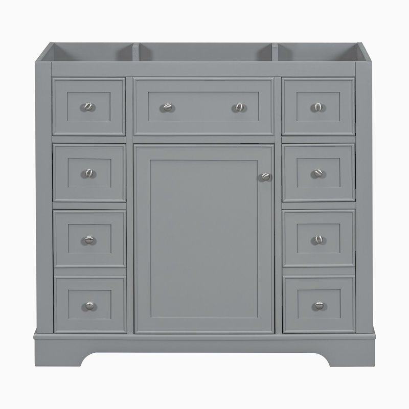 Base de meuble-lavabo simple 35,60 po seulement, Gris