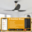 Ventilateur de plafond intelligent à 3 pales de 52 po avec 3 lumières à DEL à intensité variable et télécommande, compatible avec Alexa / Google-204069587