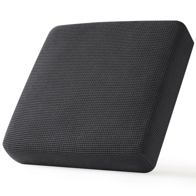 Stretch Textured Grid Box Cushion Armchair Slipcover