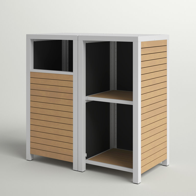 Ensemble de base pour valet et tablette Travira, Bois de teck naturel