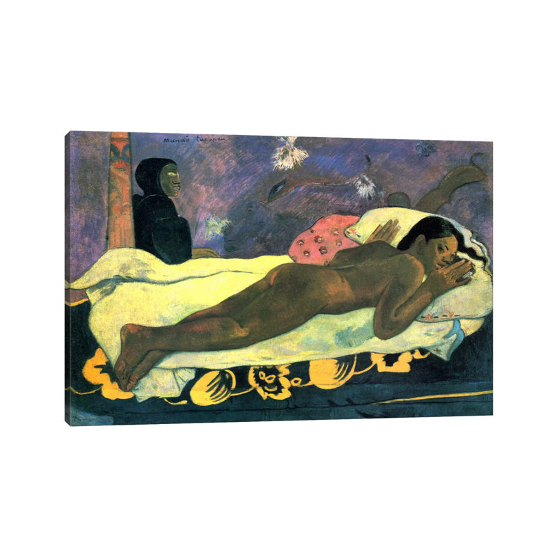 Girl In Bed by Paul Gauguin - Wrapped Canvas Painting, 152.5 cm H x 101.5 cm W