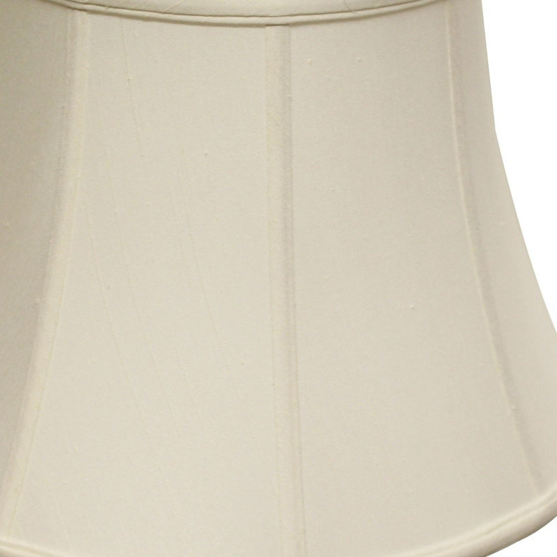 Abat-jour 18 po Bell Monay Shantung, Blanc