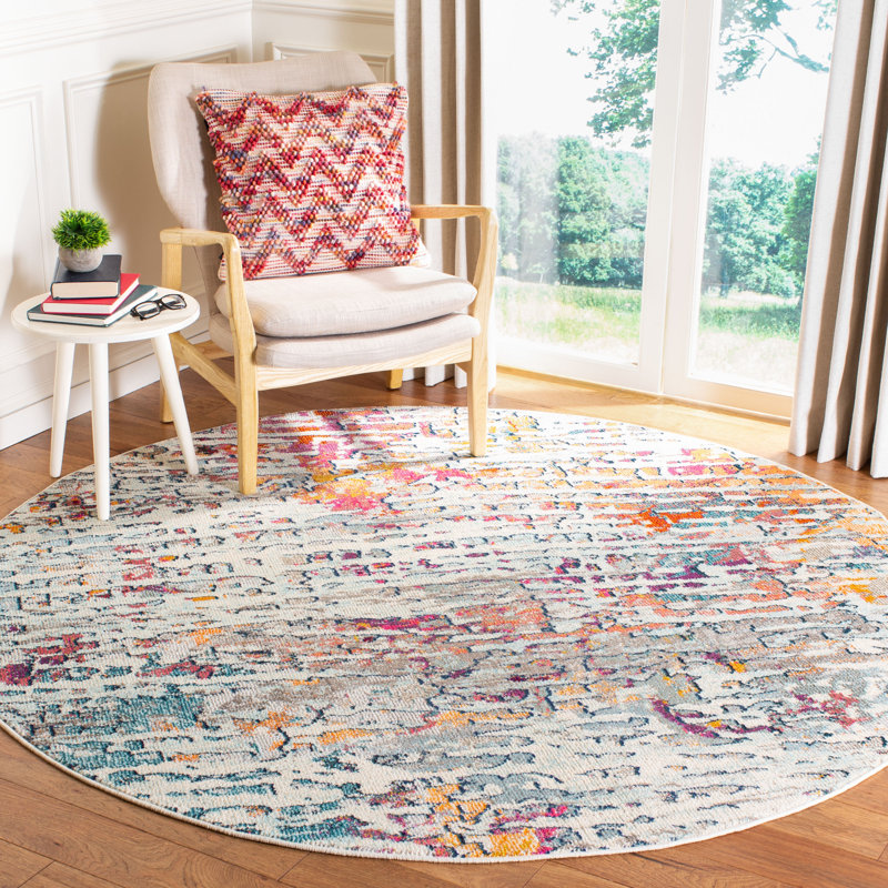 Tapis abstrait Felty, Rond 6 pi 7 po