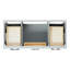 Meuble-lavabo simple en bois massif 48 po avec lavabo en marbre de Carrare 1,5 po Tidworth-208231500-241627205