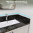 24'' W X 4'' D Marble Black Polished Backsplash Rectangular Vanity Top Back Splash for Bathroom Countertop