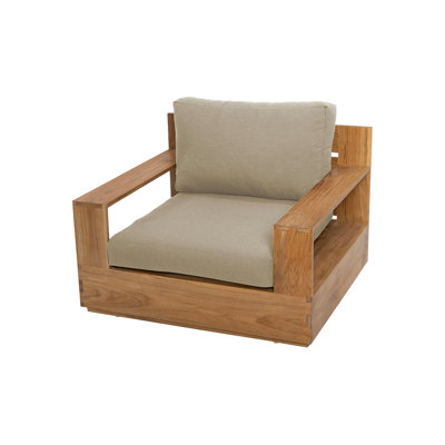 5 pc Pacific Teak Club Chair Chat Group with End Table