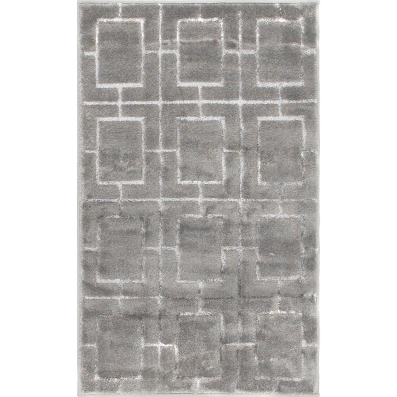 Glam Grey Rug, Rectangle 61 x 91cm