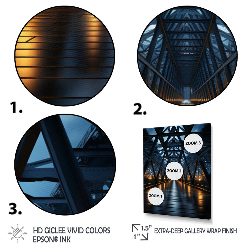 Pont suspendu Letrisha, Cadre photo noir, H 32 po x l 24 po x P 1 po