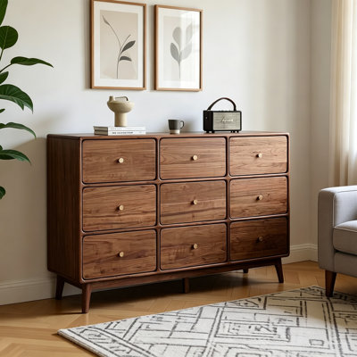 Brass Handle Rounded Buffet Table