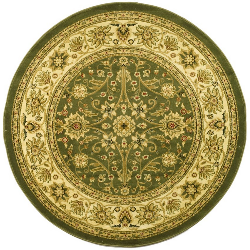 Lyndhurst Oriental Area Rug, Green, Round 183 cm