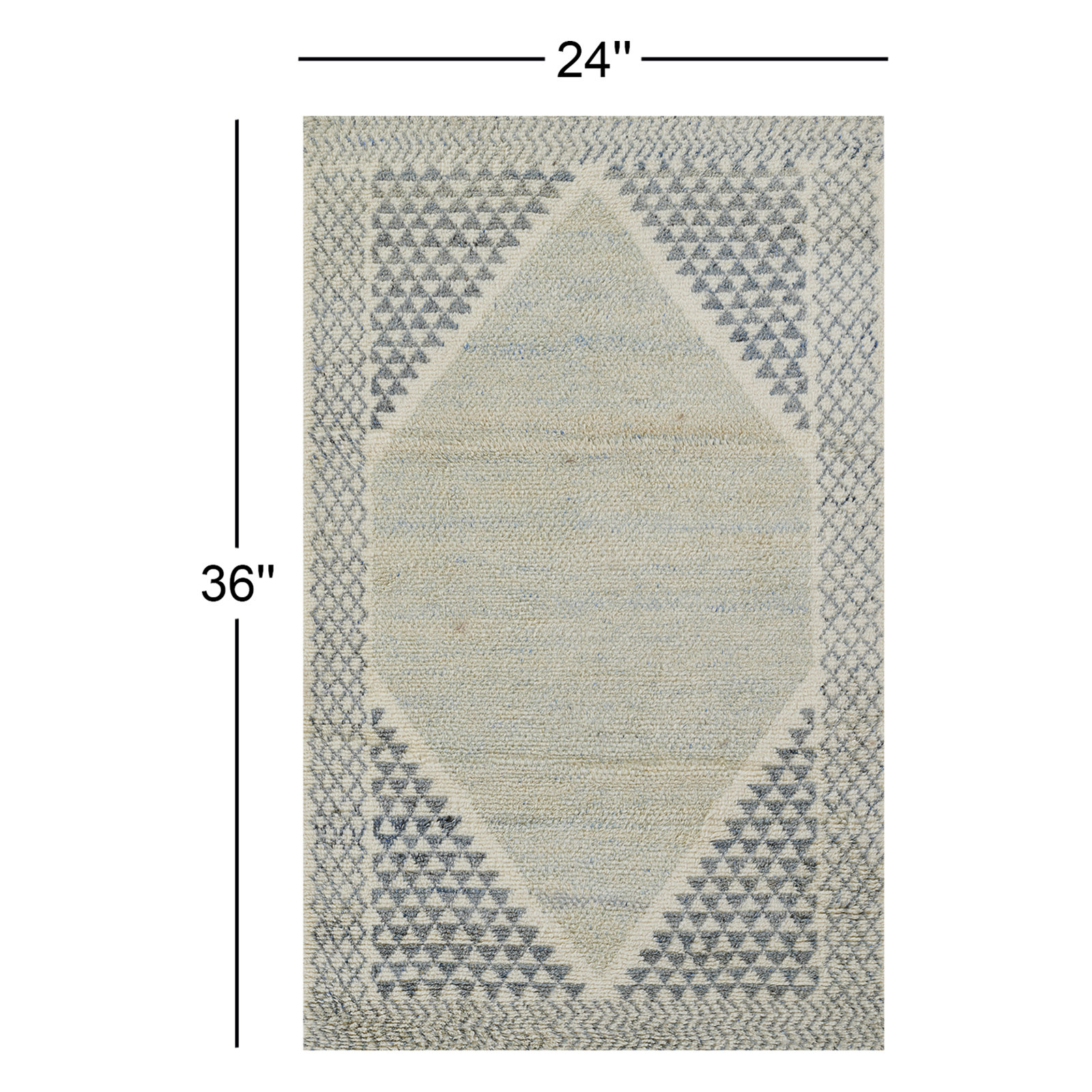 Berkeley Wool Ivory Rug, Rectangle 2' x 3'