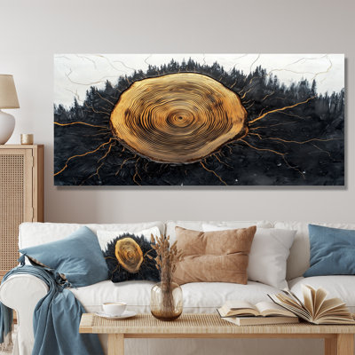 Forest Wood Slide On Black Onyx Crystal - Traditional Metal Art Print, Forest Metal Wall Art