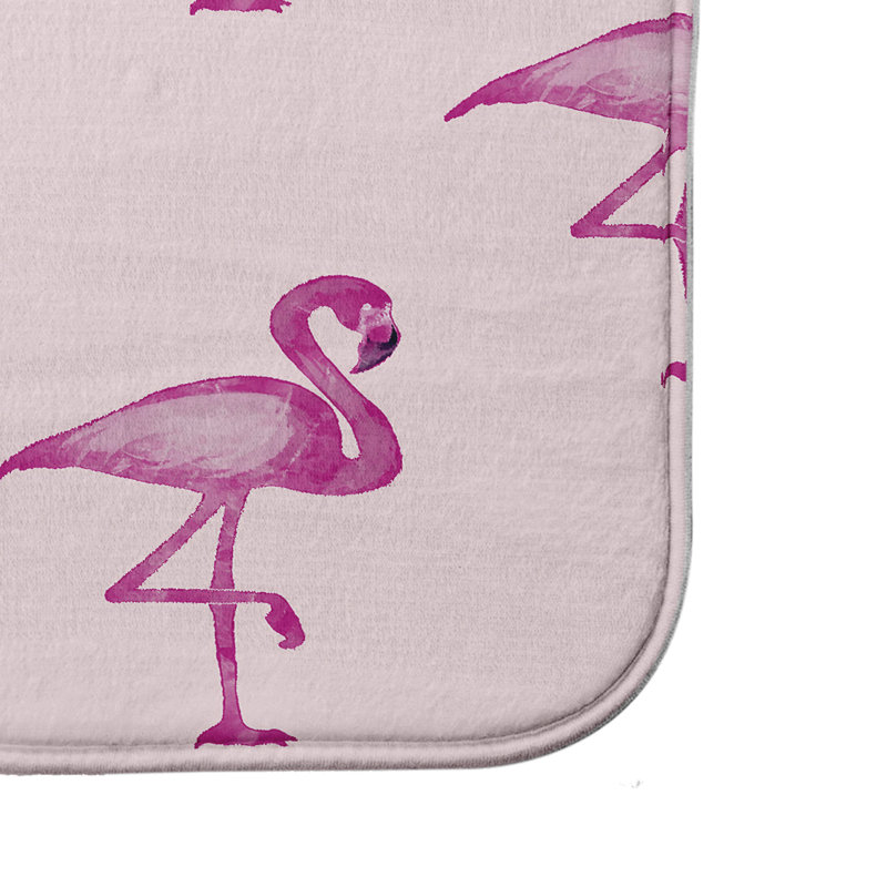 Lyndsey Non-Slip Bath Mat, 21" W x 34" L, Pink