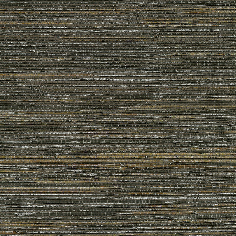 Reanna Grasscloth Wallpaper Roll, Slate