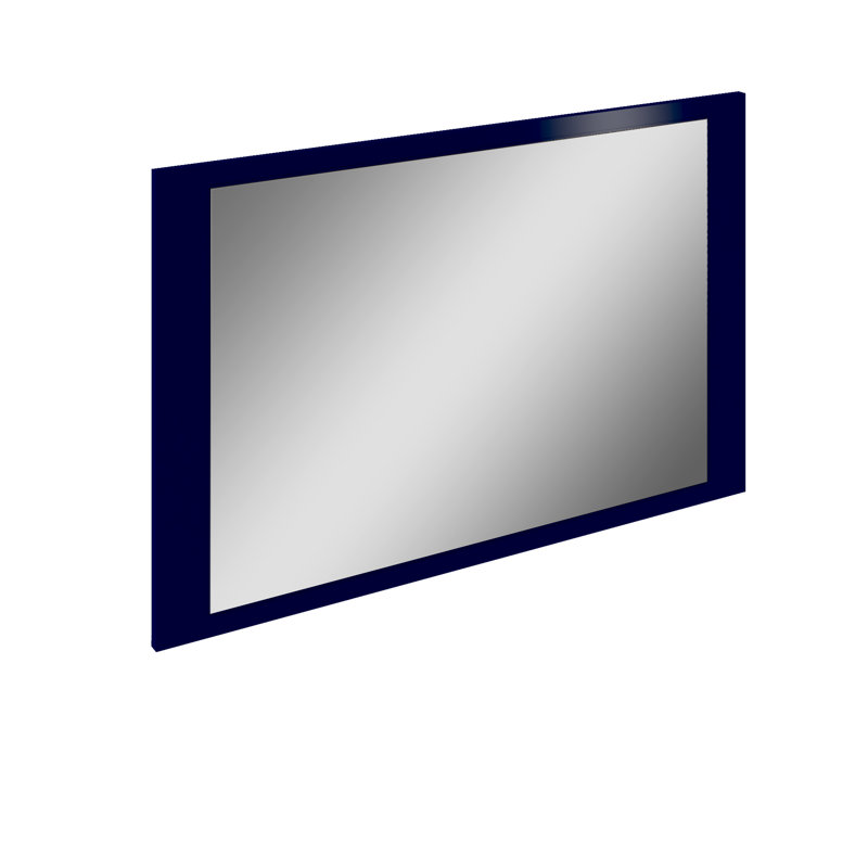 Trevino Glass Flat Wall Mirror, 70cm H x 110cm W, Night Blue