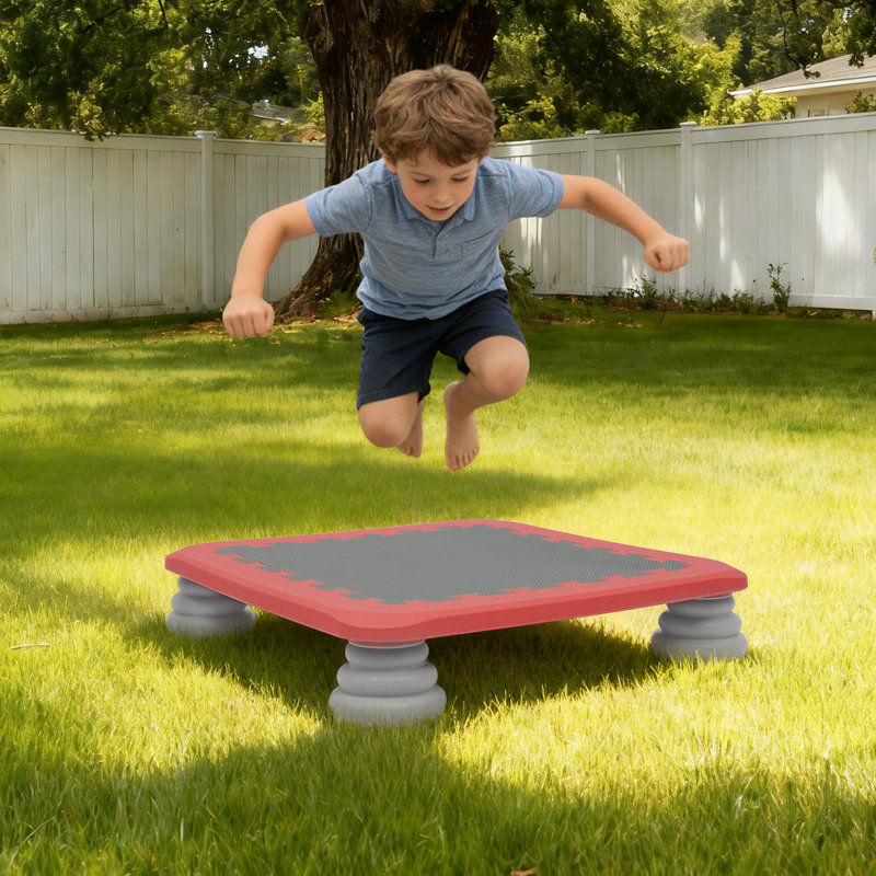 Trampoline pour enfants, planche rebondissante pour enfants, jouet pour enfants Balance and Bounce, Rouge