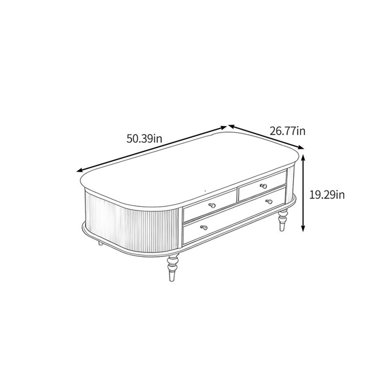 Lauri, H 19,29 po x L 50,39 po x l 26,77 po