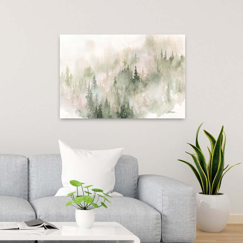 Misty Mountains Sides Abstract Art, H 36 po x l 24 po