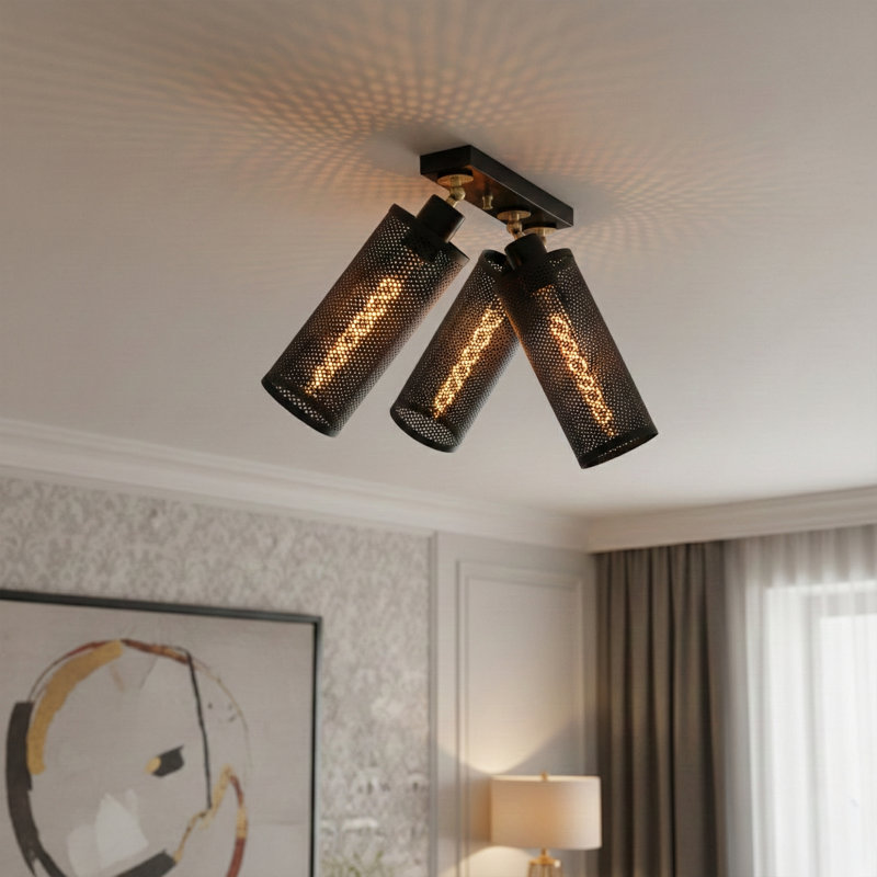Aurelius 66" 3-Light Adjustable Metal Mesh Linear Track Lighting