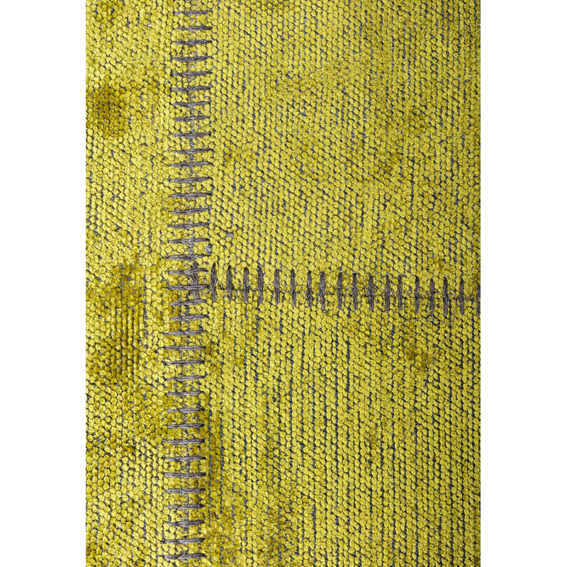 Rapture Patchwork Area Rug in Green, Rectangle 9'10" x 14'
